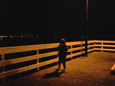 夜に釣り
